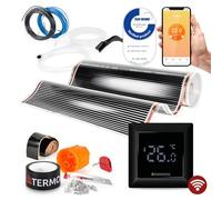 Termofol Calefacción eléctrica por suelo radiante 230 V con termostato H6 WIFI - Potencia 140 W/m2 - Superficie 14 m² - Calefacción por suelo radiante eléctrico Juego completo para calefacción de