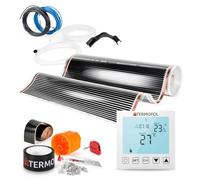 Termofol Calefacción eléctrica por suelo radiante lámina calefactora 230 V - con termostato H1 blanco - Potencia 140 W/m2 - Superficie 1,5 m² - Juego completo para suelo radiante, pared o techo
