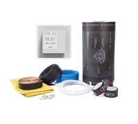 TERMOFOL DIAMOND - Juego completo de láminas calefactoras por infrarrojos (230 V, 80/140/220 W/m²) para calefacción de suelo, pared y techo con termostato WLAN TF-H7 (blanco, 140 W/m² _ 20 m)
