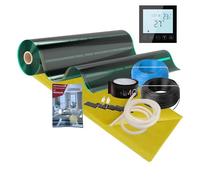 TERMOFOL ECO Set de calefacción por suelo radiante, 230 V, set completo (80/140/220 W/m²) para calefacción de suelo, pared y techo con termostato TF-H1 (140 W/m², 4 m²)