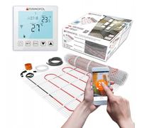 Termofol Set de estera calefactora con termostato WiFi - Calefacción eléctrica por suelo radiante para baño, salón y cocina - lámina calefactora con potencia de calentamiento 150 W/m2 - superficie 0,5