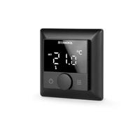Termofol - Termostato conectado para calefacción por suelo radiante TF-H5 - Termostato conectado eléctrico - Termostato programable con cable - Hoja calefactora termostato - Negro