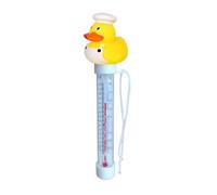 Termógrafo de agua de baño, termógrafo de baño flotante, pato de dibujos animados termógrafo de agua flotante, mide rápidamente la temperatura Termógrafo fácil de leer para parque acuático y pisci