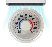 Termógrafo de ventana exterior - Termómetro analógico con pantalla bicolor, pantalla clara y fácil de leer, monitor meteorológico | Práctica herramienta para apartamentos, baño, dormitorio,