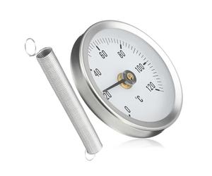 Termografo tubular - 63 mm ajustable de acero inoxidable para uso doméstico, medidor de temperatura para radiadores | para interiores casa jardín caldera intercambiador de calor vapor caliente