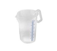 Termohauser 8300040089 - Vaso medidor con mango cerrado, 3000 ml, plástico PP, escala azul en L y ml