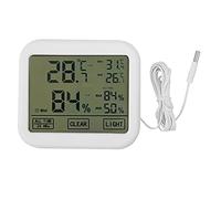Termohigrómetro Digital LCD, medidor de temperatura y humedad, Monitor con pantalla táctil para interiores y exteriores, hogar y oficina