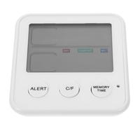 Termohigrómetro Electrónico de Interior Pantalla Clara y Fácil Uso | ABS Negro, Formato Compacto, Lectura Precisa, Portátil para Deporte Exterior, sin Batería