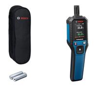 Termohigrómetro GDH 1-17 de Bosch Professional (lecturas en tiempo real, pantalla LCD a color de alto contraste, clasificación IP65, carcasa de goma, 2 pilas AA, bolsa)