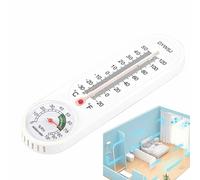 Termómetro Ambiental: Analógico, Higrómetro Interior, Mecánico | Medidor De Temperatura Y Humedad De Dos Lecturas, Montaje En Pared Para El Hogar, Oficina, Guardería, Habitación Bebé, Invernadero,