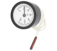 Termómetro Bimetálico TS W53 con Tubo, Medidor de Temperatura Portátil ABS, Termómetro Industrial de Tipo Redondo Preciso