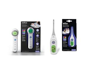 Termómetro Braun sin contacto y con contacto con Age Precision, BNT400 & Termómetro digital con Age Precision, PRT2000