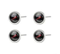 Termómetro Cocina Mecánico Sin para batería Para Barbacoa Y Horno(black) | para acero inoxidable, lectura para instantánea, marcadores rare/med/well, sonda 7cm, para ideal parrilla