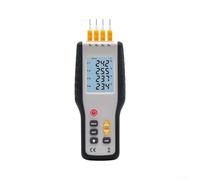 Termómetro de 4 canales K-Type Digital Multicanal Data Logger para HVAC Lab Uso Industrial -200 a 1372C con 4 sondas