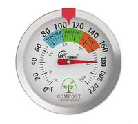 Termómetro de acero inoxidable para control de temperatura de compost y evaluación del estado del suelo en jardines domésticos y comerciales (50 cm)