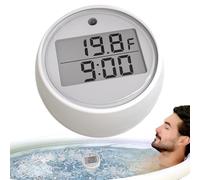 Termómetro de baño de hielo: termómetro flotante impermeable, medidor de piscina LED | Monitor de temperatura de agua de inmersión en frío, temporizador de bañera de spa digital, accesorios para natac