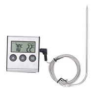 Termómetro de carne Horno digital electrónico para cocinar Cocina Asar con temporizador de temperatura preestablecido Adecuado para hornos Parrillas Fumigadores Estufas