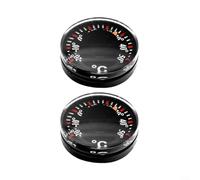 Termómetro de coche Mini -20 a 70 °C de alta precisión digital medidor de temperatura impermeable plástico ABS para salpicadero, parabrisas, hogar, refrigerador, oficina, uso negro, paquete de 2 (2