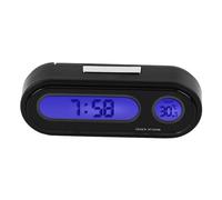 Termómetro de coche, voltímetro, reloj, 2 en 1, interior del vehículo, Mini reloj electrónico, termómetro, voltímetro