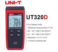 Termómetro de Contacto UNI-T UT320A UT320D, Termopar Tipo K/J, Medidor de Temperatura de Canal Único/Doble, Probador de Temperatura Digital UT320D