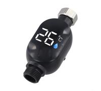 Termómetro de ducha LED digital, medidor de temperatura del agua en tiempo real 0-99C, accesorio de tubería de acero inoxidable para seguridad en el baño, fácil de instalar