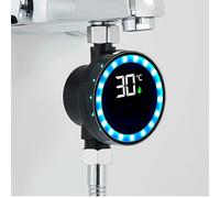 Termómetro de ducha LED, G1/2, monitor digital de temperatura del agua de 0 a 99 ℃, termómetro de baño inteligente para baño seguro en el hogar