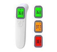 Termómetro de frente, termómetro digital para adultos y niños con pantalla LCD retroiluminada, 32 memorias, termómetros de temperatura infrarroja sin contacto para cuerpo/objetos