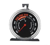 Termómetro de horno con diseño de acero inoxidable con esfera grande y construcción robusta para exposición repetida a altas temperaturas