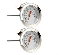 Termómetro de horno de acero inoxidable 2 piezas con amplia gama y diseño impermeable para controlar la temperatura durante la cocción y asado