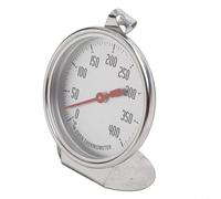 Termómetro de horno de acero inoxidable con esferas grandes para hornos de pizza, rango de temperatura de 0 a 400 °C, fácil de leer y colgar