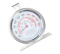 Termómetro de horno de acero inoxidable, grado 430 grande para dial medidor de alta temperatura para hornear, asar a la parrilla, monitor preciso de temperatura de alimentos de cocina con gancho