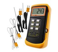 Termómetro de mano con termopar tipo K, medición de temperatura de laboratorio, con 4 sondas de termopar, sensor de alta temperatura, medidor de temperatura digital, tipo K