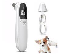 Termómetro de oído para mascotas, termómetro de temperatura del oído preciso de 32-42, 9 ℃, digital USB recargable 5x1, 5 para mascotas para perros, gatos, cerdos, ovejas y más perros