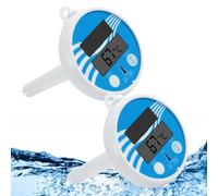 Termómetro de piscina flotante, 2 unidades, termómetro digital solar, termómetro de agua flotante, termómetro de piscina para piscinas, estanques de peces, spas y acuarios