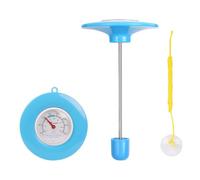 Termómetro de piscina flotante para piscina, termómetro de piscina, termómetro de piscina con doble escala fácil de leer, resistente a los rayos UV, listo para viajar, para piscina, jardín, spa