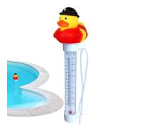 Termómetro de Piscina - Medidor de Temperatura Flotante, Termómetro de Pato de Goma con Cuerda, Adecuado para Baños de Agua Caliente, Pato Flotante Rompible, PVC & ABS, 20cm Accesorio de Piscina Flot