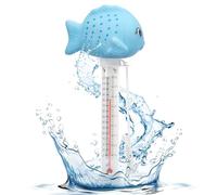 Termómetro de Piscina,Termómetro de Piscina Flotant-Pececito,Resistente a los Golpes, Fácil de Leer,con Cordón,Flotante/Fijo,para Interiores y Exteriores Piscinas, Spas, Jacuzzis
