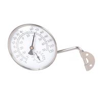 Termómetro de plata de 100 mm, higrómetro, construcción de cristal de cobre con varillaje para un control preciso del entorno en laboratorio