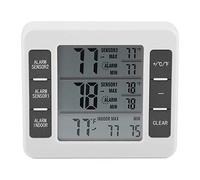 Termómetro de refrigerador de alarma audible, termómetro inalámbrico inalámbrico para congelador, monitor de temperatura LED Sreen Sensor con sensor de 2 paquetes para congelador de refrigerador Kiten