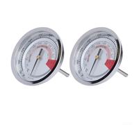 Termómetro de repuesto para tapas de parrilla de barbacoa, material de acero inoxidable con indicador de temperatura transparente, compatible con diferentes modelos de parrilla