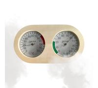 Termómetro de sauna de madera, no se requieren baterías, 26.5x14 cm, calibre de humedad portátil, higrómetro interior al aire libre, construcción de madera resistente, para control de clima de sauna