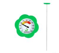 Termómetro de suelo con sonda impermeable de acero inoxidable 304 para lecturas precisas de temperatura de pila de jardín y compost (verde)