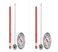 Termómetro de suelo de 2 piezas - Termómetro de compost, herramienta de jardinería doméstica, sonda de temperatura del suelo, medidor de temperatura del suelo | Termómetro con de acero inoxidab