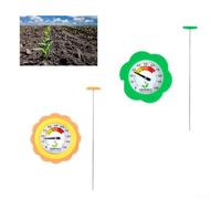 Termómetro de suelo de acero inoxidable con sonda impermeable para evaluación de la temperatura del suelo en áreas de plantación y montones de compost (amarillo)
