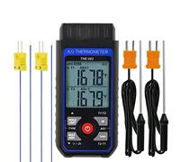 Termómetro de Termopar Termómetro Digital Tipo K con 4 Termopares, -200~1372℃ Rango de Medición Termómetro HVAC Dual Channels Medidor de Temperatura con Compensación ADJ