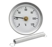 Termómetro de tubo Medidor de temperatura con clip 0-120 ℃ Tubería de agua caliente con resorte