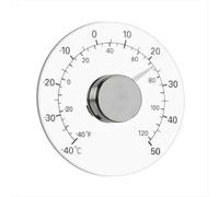 Termómetro de ventana para interiores y exteriores, esfera transparente, lecturas meteorológicas precisas para el hogar y la oficina.