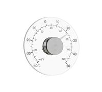 TermóMetro de Ventana para Interiores y Exteriores, TermóMetro MeteorolóGico con Esfera Transparente, Lecturas Precisas para la Oficina en Casa