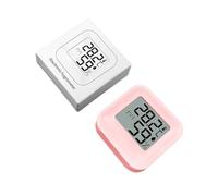 Termómetro digital con pantalla LCD, higrómetro, sensor de temperatura y humedad, medidor, estación meteorológica(Pink)