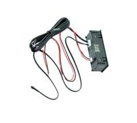 Termómetro Digital con Reloj LED Módulo Electrónico, de Coche | Carcasa Plástica Negra Ultrafina, Adhesivo sin Perforar, Uso Interior y Exterior, para Aire Acondicionado y Reptiles
